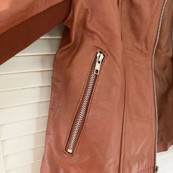 Slim Fit Leather Jacket - Picture 7 of 9